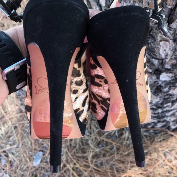 Sam Edelman animal print calf hair heels size 6M - Picture 5 of 11